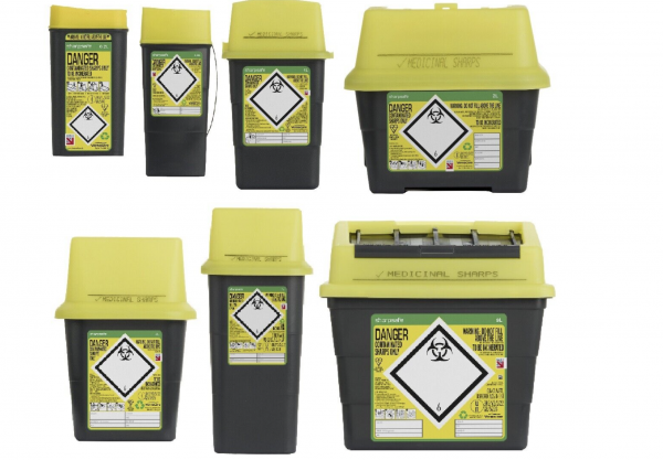 Sharpsafe Sharps Containers, Yellow